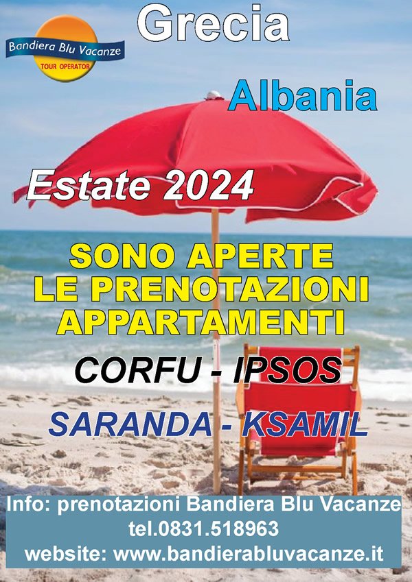 APERTURA PRENOTAZIONI GRECIA / ALBANIA 2024