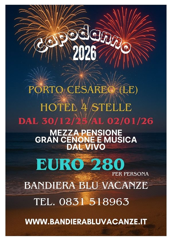 Capodanno Puglia Porto Cesareo (Le)