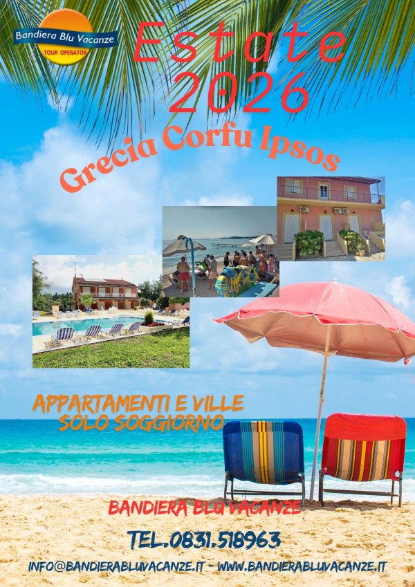 Grecia Corfu Ipsos estate 2026