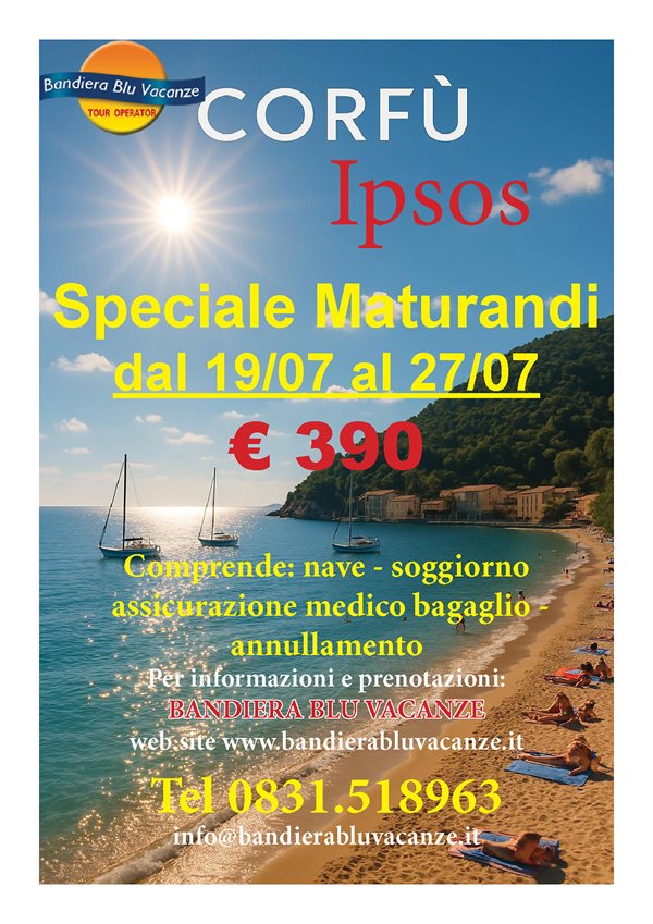 Offerta Maturandi Luglio Corfu