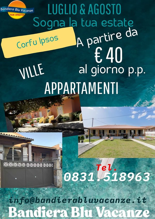 Sogna la tua estate Luglio Agosto Ipsos Corfu