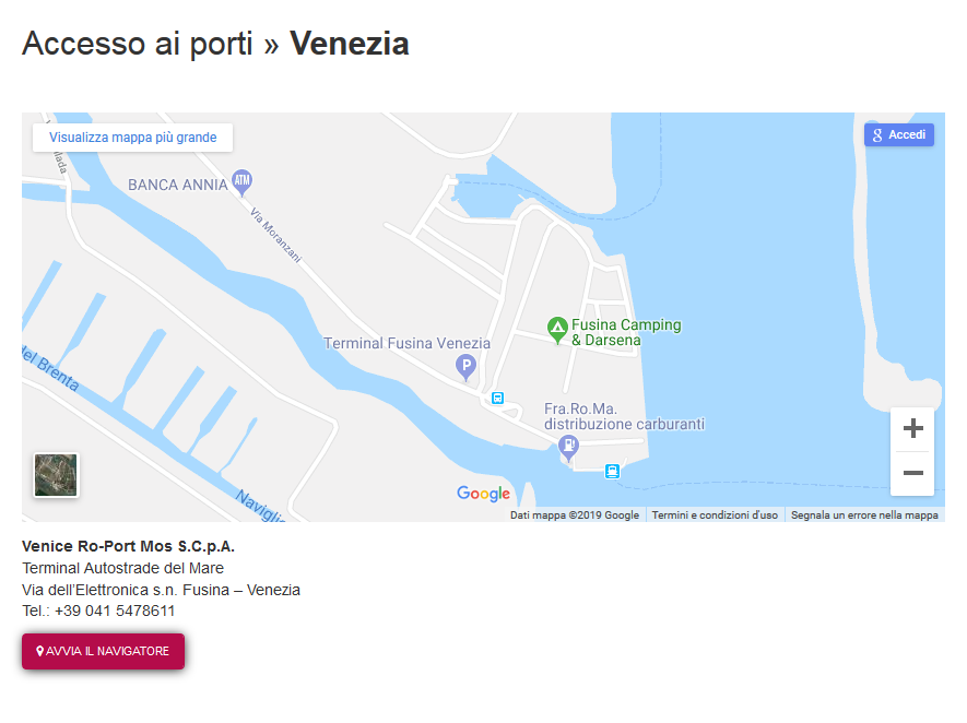 Accesso ai porti - Venezia