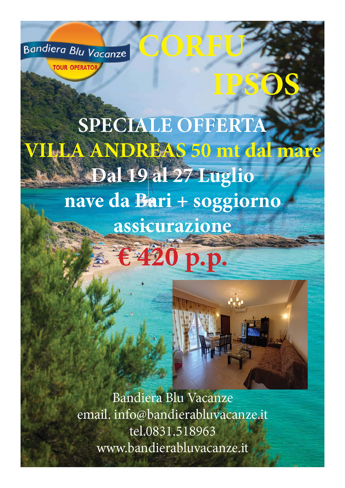 Speciale Offerta Villa Anderas Corfu Ipsos