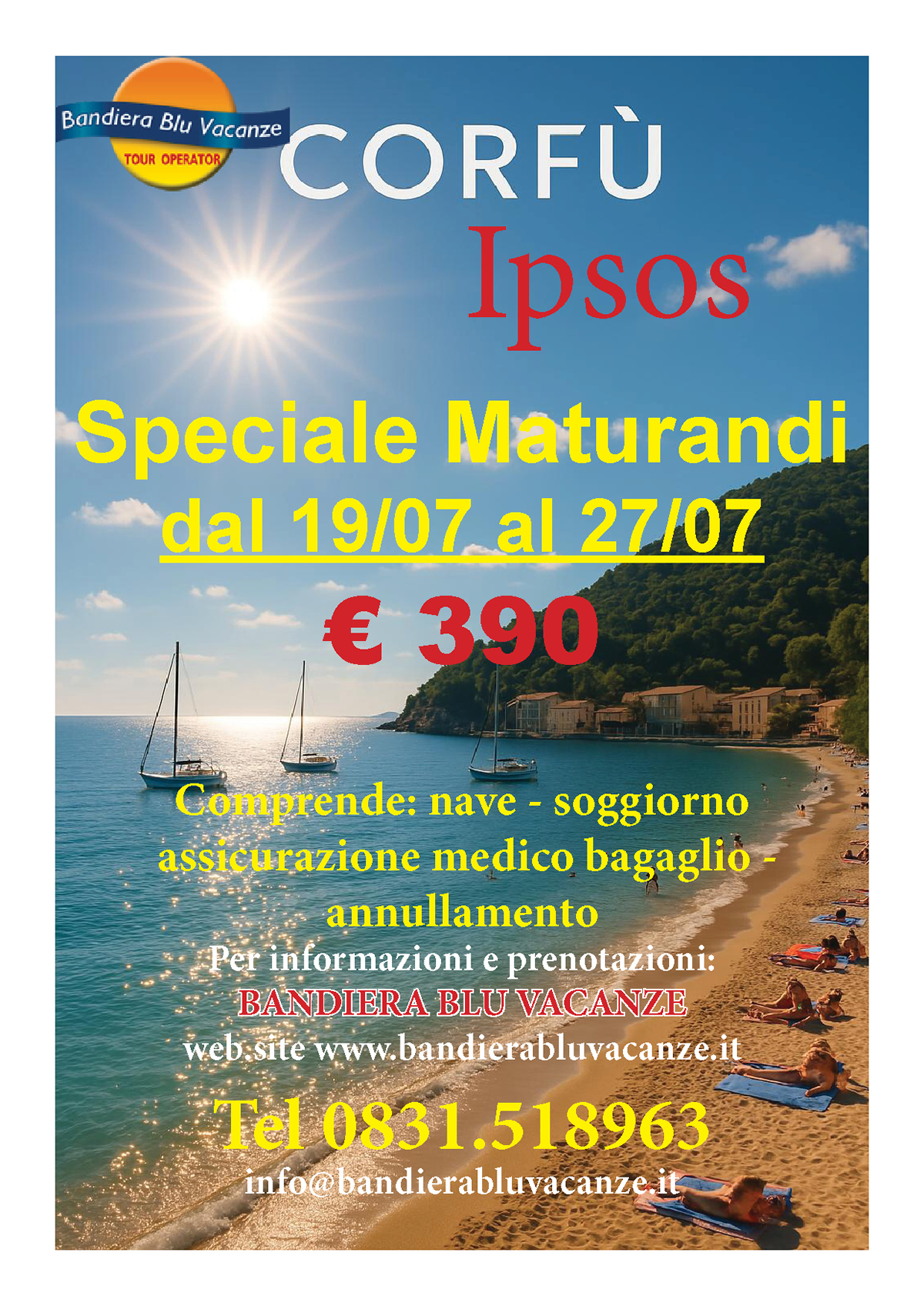 Offerta Maturandi Luglio Corfu