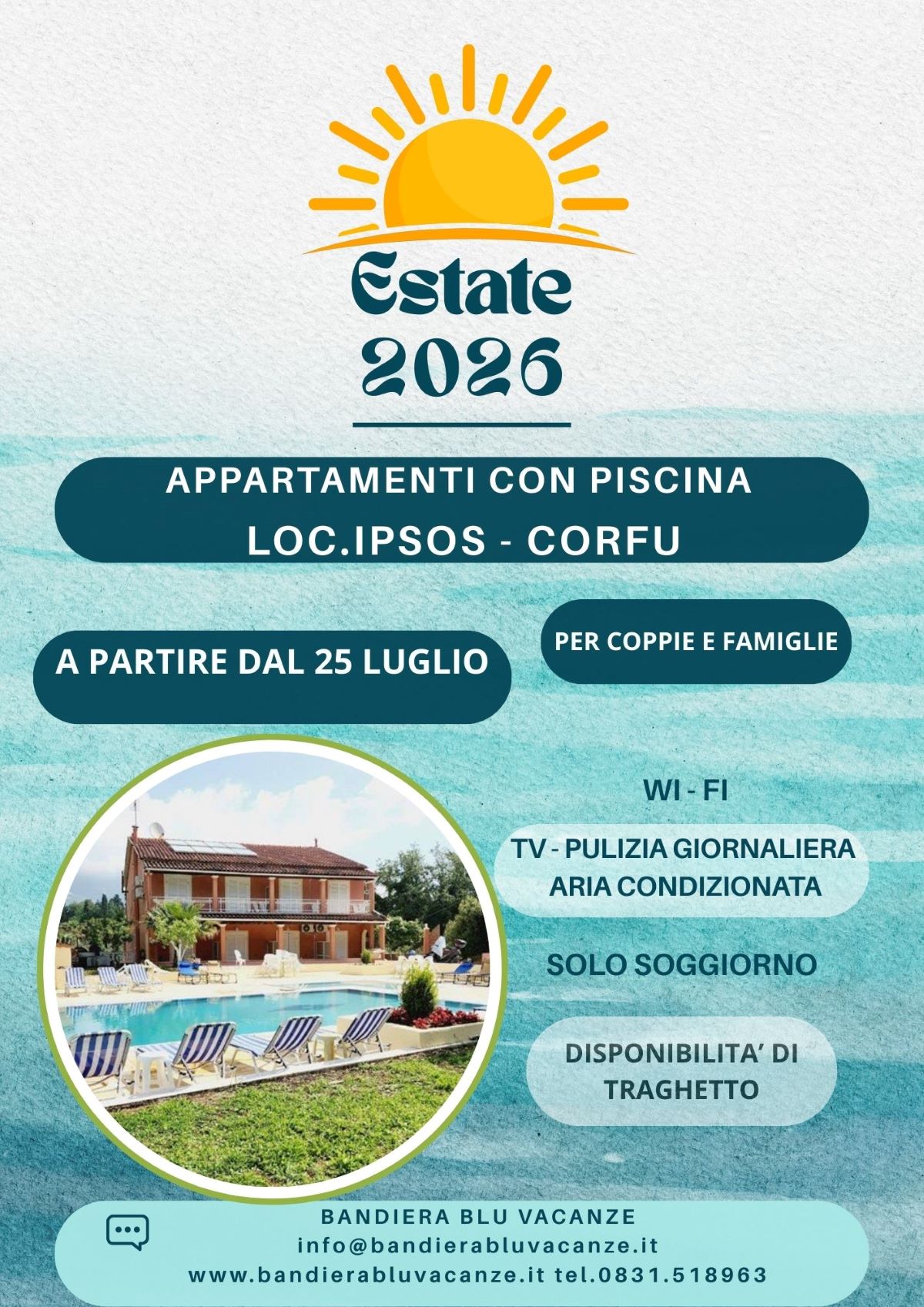 appartamenti con piscina Ipsos Corfu